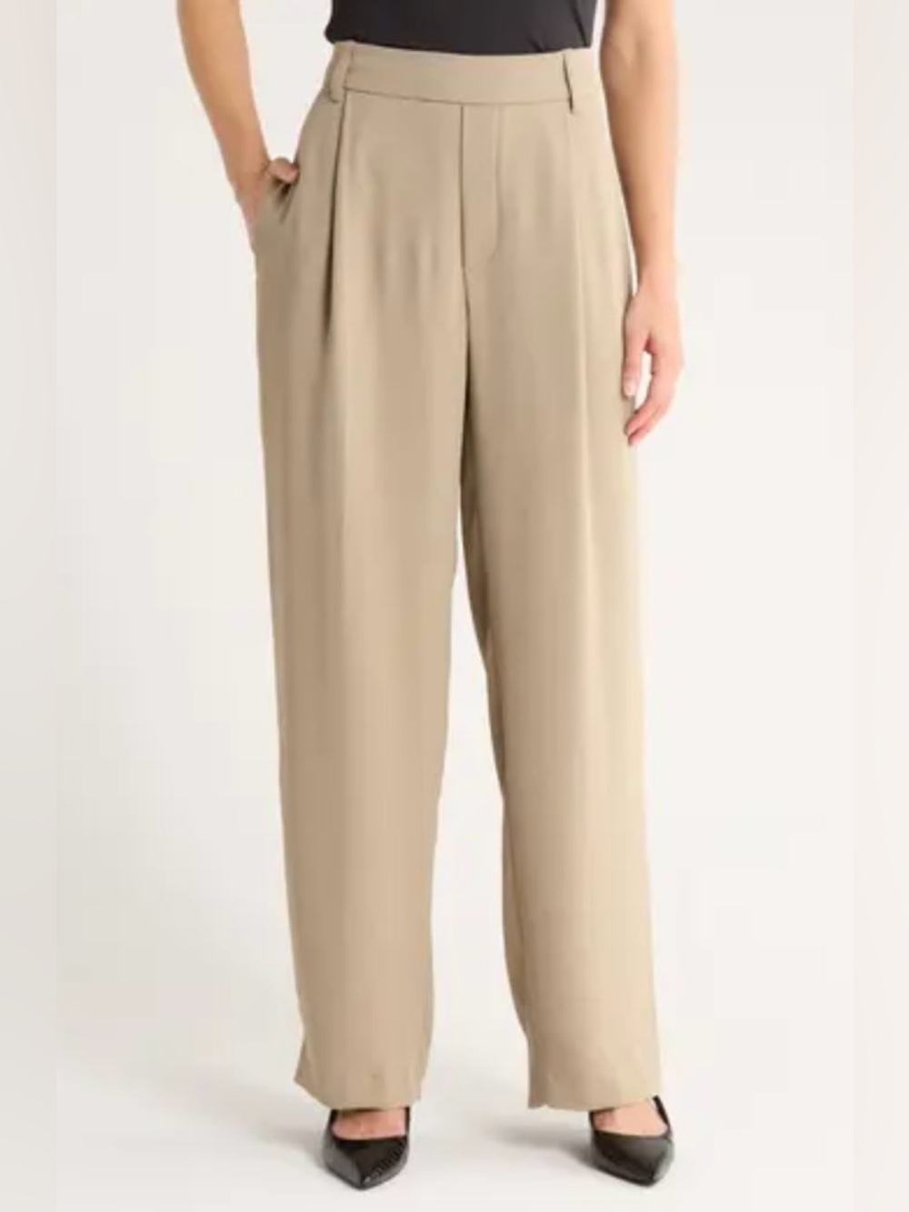 Vince Camel Beige Tailored Pressed Business Casual Neutral Office Pull On Pants